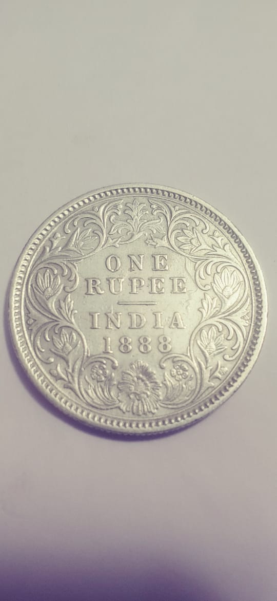 1888 EMPRESS VICTORIA COLLECTOR'S SET 1 RUPEE SILVER COIN (Non-returnable)