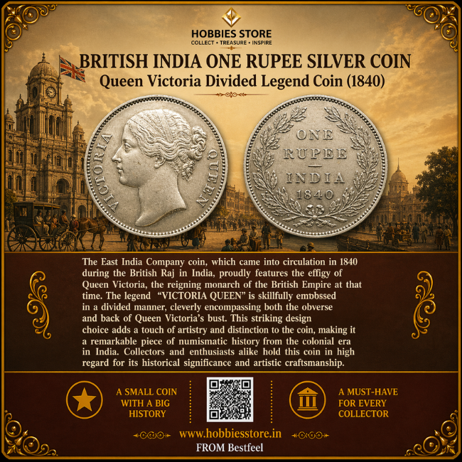 1840 QUEEN VICTORIA 1 RUPEE SILVER COIN COLLECTOR SET