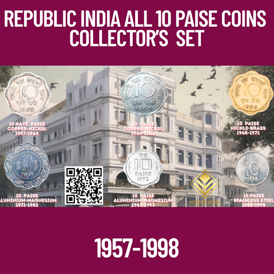 Republic India 10 Paise Coins Collector's Set (1957-1998) (Non-returnable)