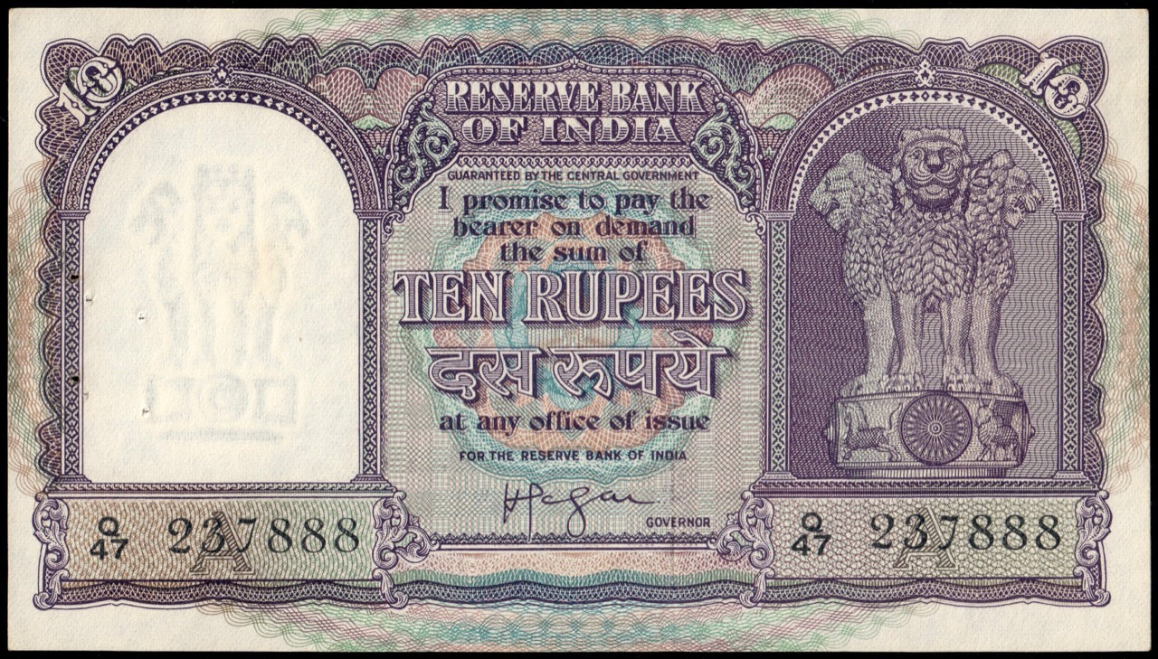 Republic India  Rs. 10  notes (1949-2017) - (Demonetized & Collectible Category) (Non-returnable)