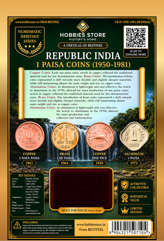 REPUBLIC INDIA 1 PAISA COINS COLLECTOR'S SET