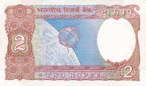 Republic India 2 Rupees Bank Note ( 1943-1997)- (5 different Notes)- with display stand (Demonetized & Collectible Category)