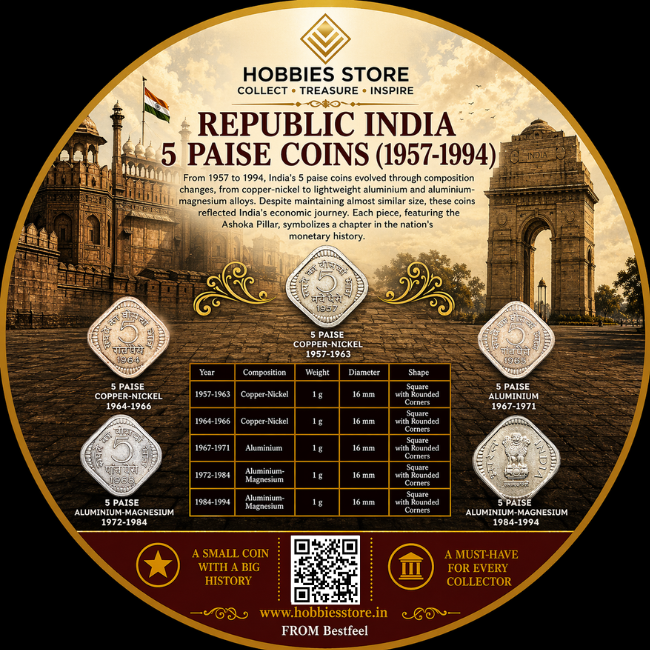 Republic India 5 Paise Coins Collector's Set