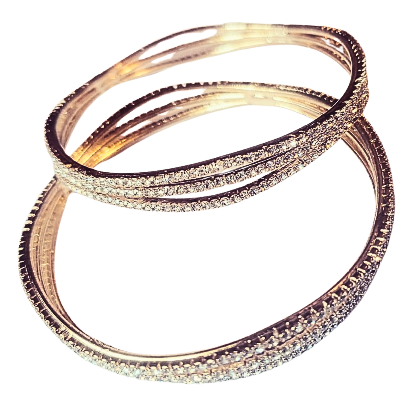 Elegant Crystal Studded Multi-Layer Bracelet for Women | Set of 2