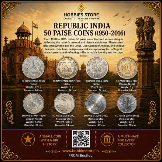 Republic India  50 Paise Coins