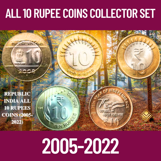 All 10 Rupees Coins Collector Set (Non-returnable)