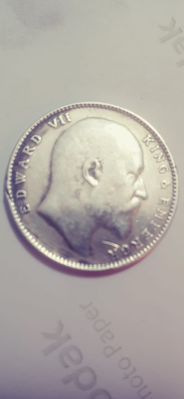 1905 KING EDWARD VII  1 RUPEE SILVER COIN COLLECTOR'S SET (Non-returnable)