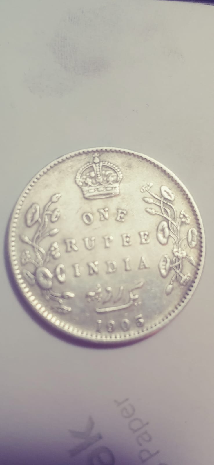 1905 KING EDWARD VII  1 RUPEE SILVER COIN COLLECTOR'S SET (Non-returnable)