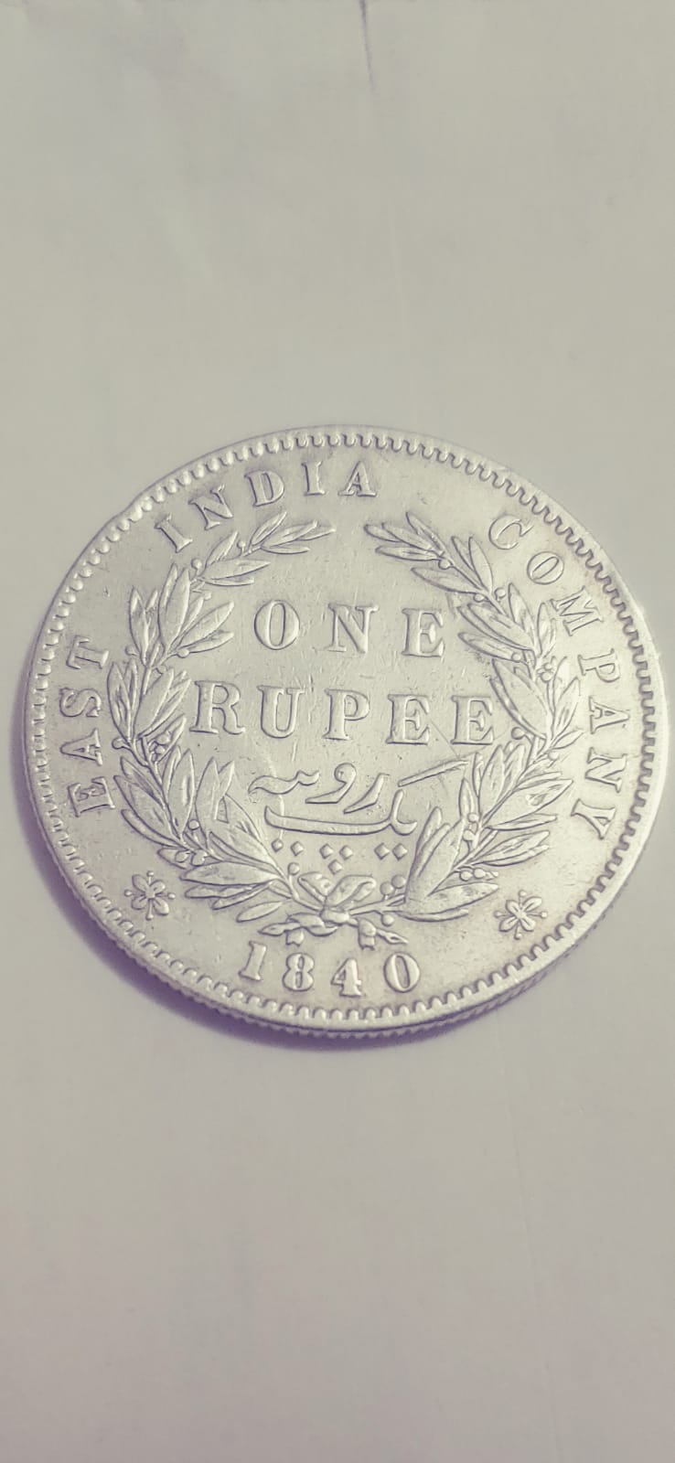 1840 QUEEN VICTORIA 1 RUPEE SILVER COIN COLLECTOR SET (Non-returnable)