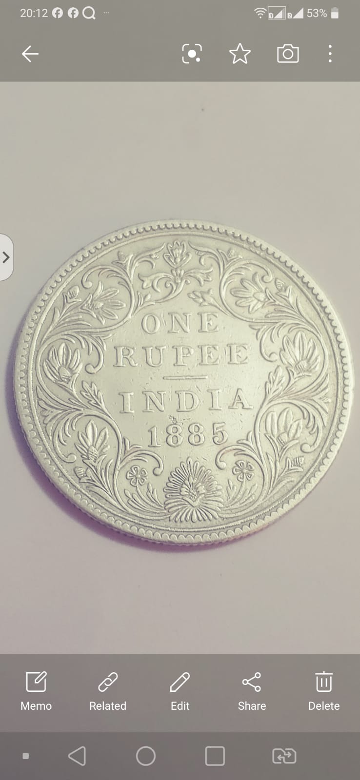 1885 EMPRESS VICTORIA COLLECTOR'S SET 1 RUPEE SILVER COIN (Non-returnable)