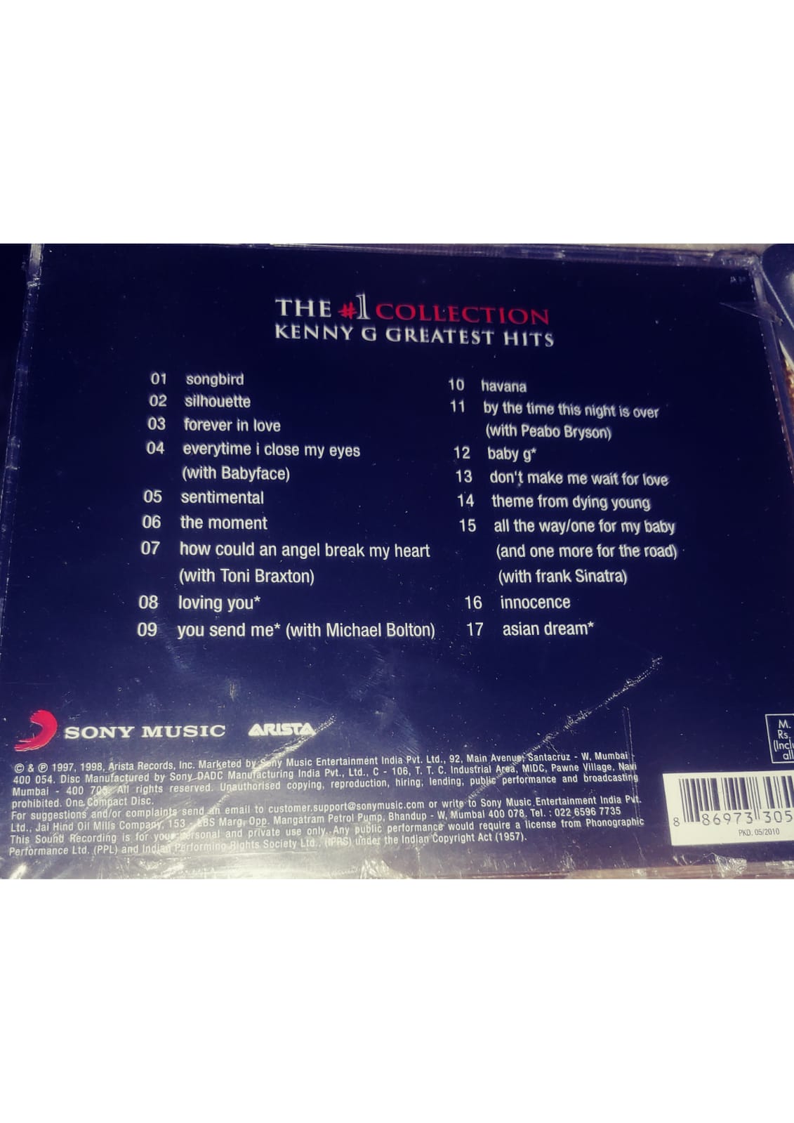 Kenny G - Album " KENNY GREATEST HITS" (1997)