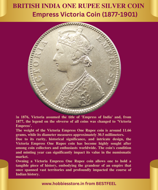 1888 EMPRESS VICTORIA COLLECTOR'S SET 1 RUPEE SILVER COIN (Non-returnable)
