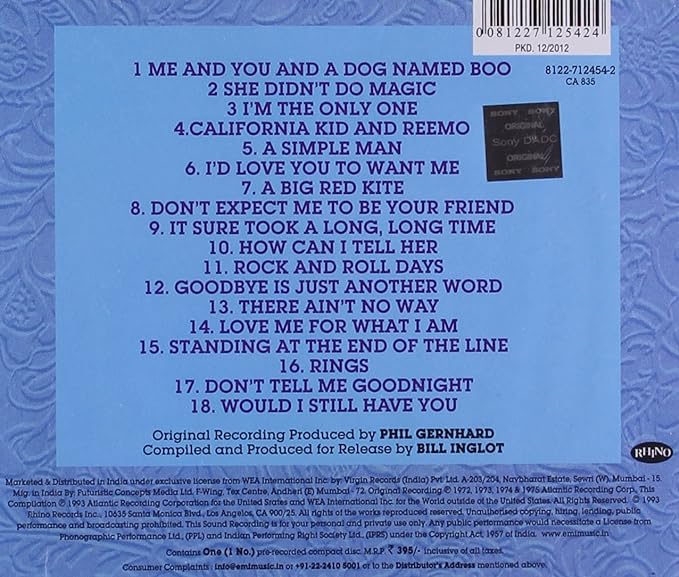 Lobo Audio CD - Album "THE BEST OF LOBO"(1993)