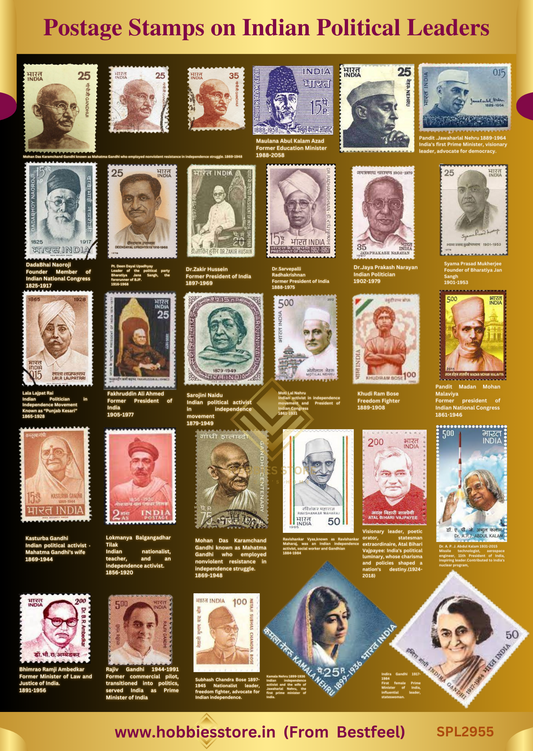 Postage Stamps on Indian Political Leaders (including some rare stamps) (Non-returnable)